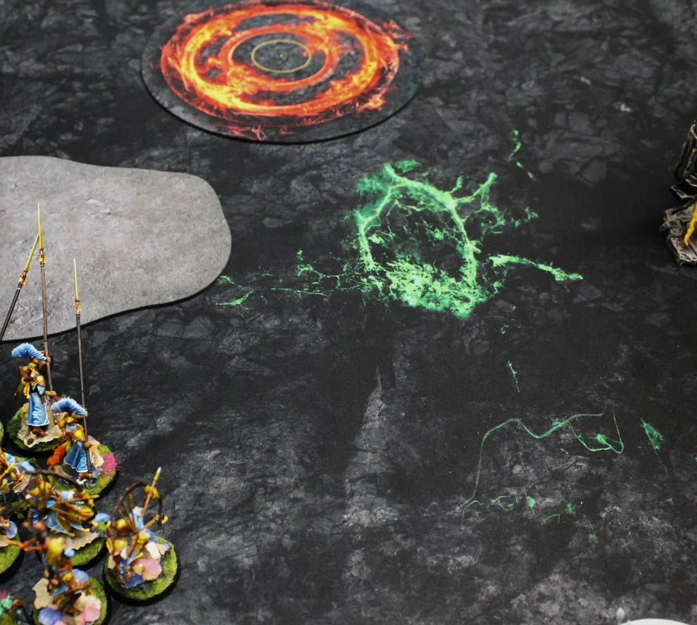 Blighted Caverns | Neoprene Battle Mat with Bag | Baron of Dice