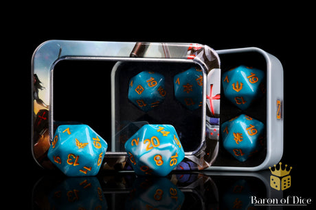 Infinity: PanOceania - Kestrel Colonial Force | Blue - Official Dice Set