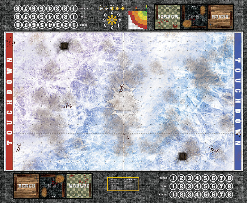 Mats by Mars:  Frozen Lake Fantasy Football Play Mat / Pitch