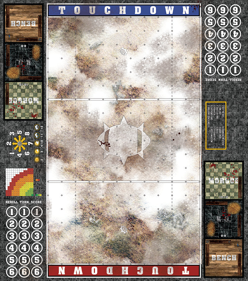 Mats by Mars:  Snowy Tundra Fantasy Football Play Mat / Pitch