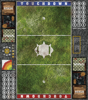 Mats by Mars:  Overgrown Cobbles Fantasy Football Play Mat / Pitch