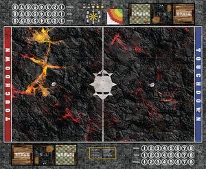 Mats by Mars:  Molten Crust Fantasy Football Play Mat / Pitch