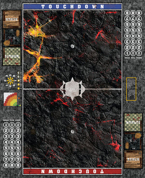 Mats by Mars:  Molten Crust Fantasy Football Play Mat / Pitch