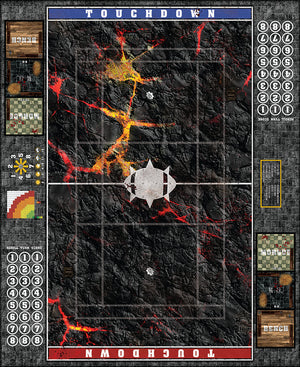 Mats by Mars:  Molten Crust Fantasy Football Play Mat / Pitch