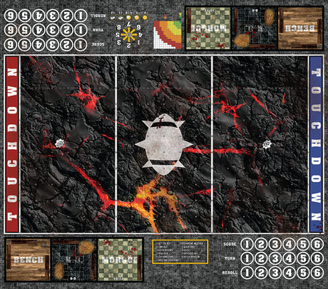 Mats by Mars:  Molten Crust Fantasy Football Play Mat / Pitch