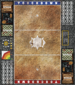 Mats by Mars:  Sandy Cobbles Fantasy Football Play Mat / Pitch