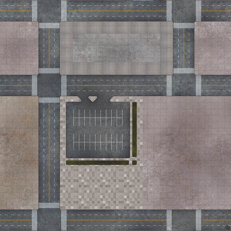 Mats by Mars: Streets of Justice B Tabletop Wargaming Play Mat