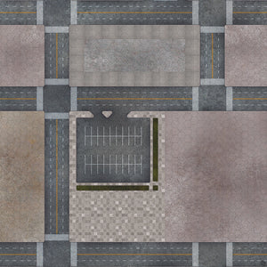 Mats by Mars: Streets of Justice B Tabletop Wargaming Play Mat