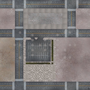 Mats by Mars: Streets of Justice B Tabletop Wargaming Play Mat