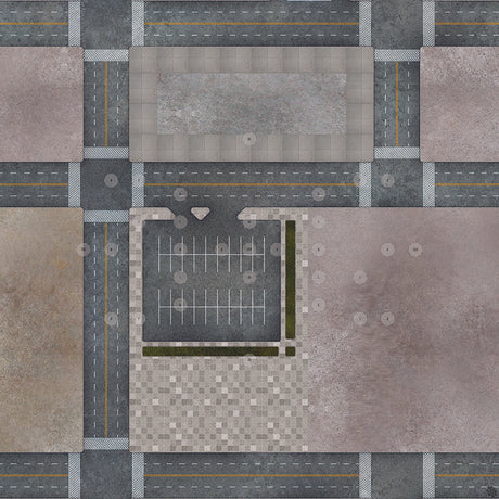 Mats by Mars: Streets of Justice B Tabletop Wargaming Play Mat