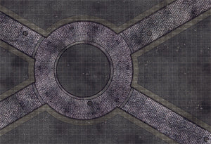 Mats by Mars: Victorian Alley (Circle) Tabletop Wargaming Play Mat