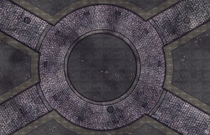 Mats by Mars: Victorian Alley (Circle) Tabletop Wargaming Play Mat