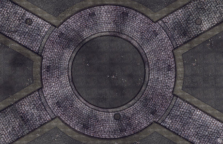 Mats by Mars: Victorian Alley (Circle) Tabletop Wargaming Play Mat