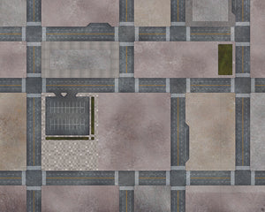 Mats by Mars: Streets of Justice B Tabletop Wargaming Play Mat