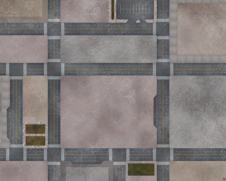 Mats by Mars: Streets of Justice C Tabletop Wargaming Play Mat