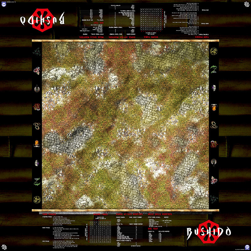 GCT Studios BUSHIDO PlayerAid Play Mat by Mats by Mars