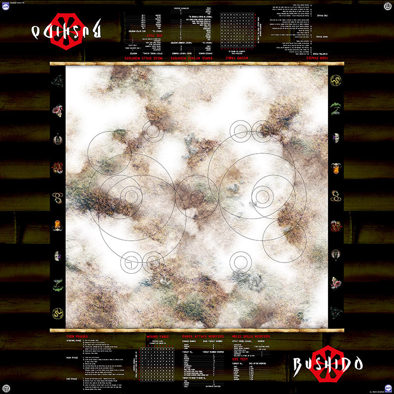 GCT Studios BUSHIDO PlayerAid Play Mat by Mats by Mars