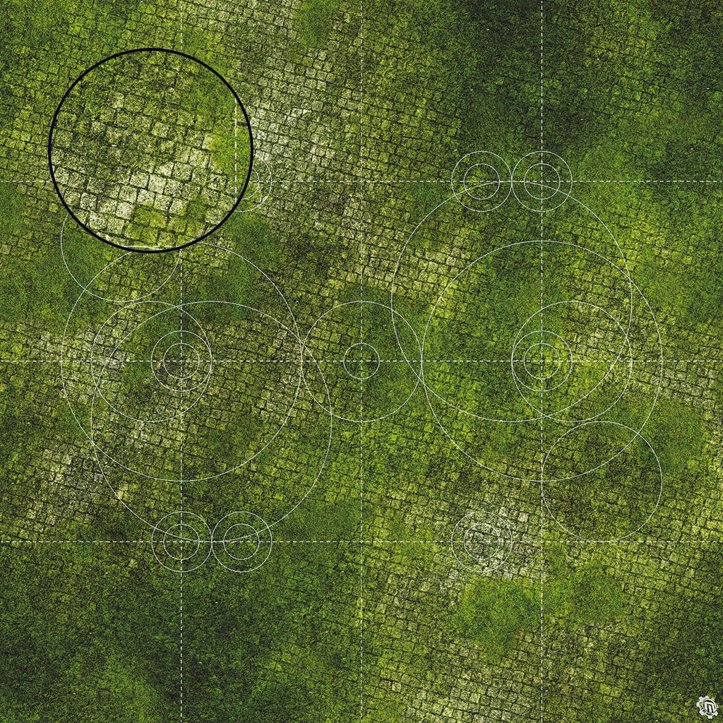 Mats by Mars: Overgrown Cobbles Tabletop Wargaming Play Mat