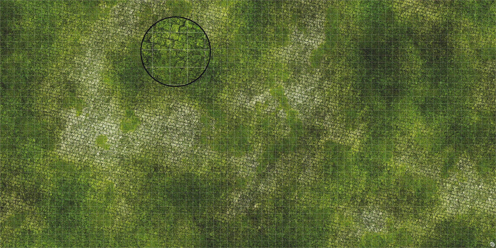 Mats by Mars: Overgrown Cobbles Tabletop Wargaming Play Mat