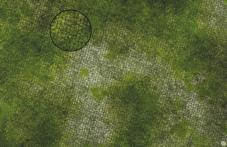 Mats by Mars: Overgrown Cobbles Tabletop Wargaming Play Mat