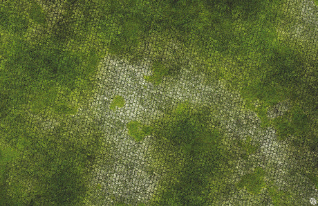 Mats by Mars: Overgrown Cobbles Tabletop Wargaming Play Mat