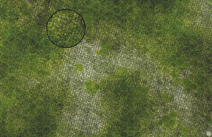 Mats by Mars: Overgrown Cobbles Tabletop Wargaming Play Mat