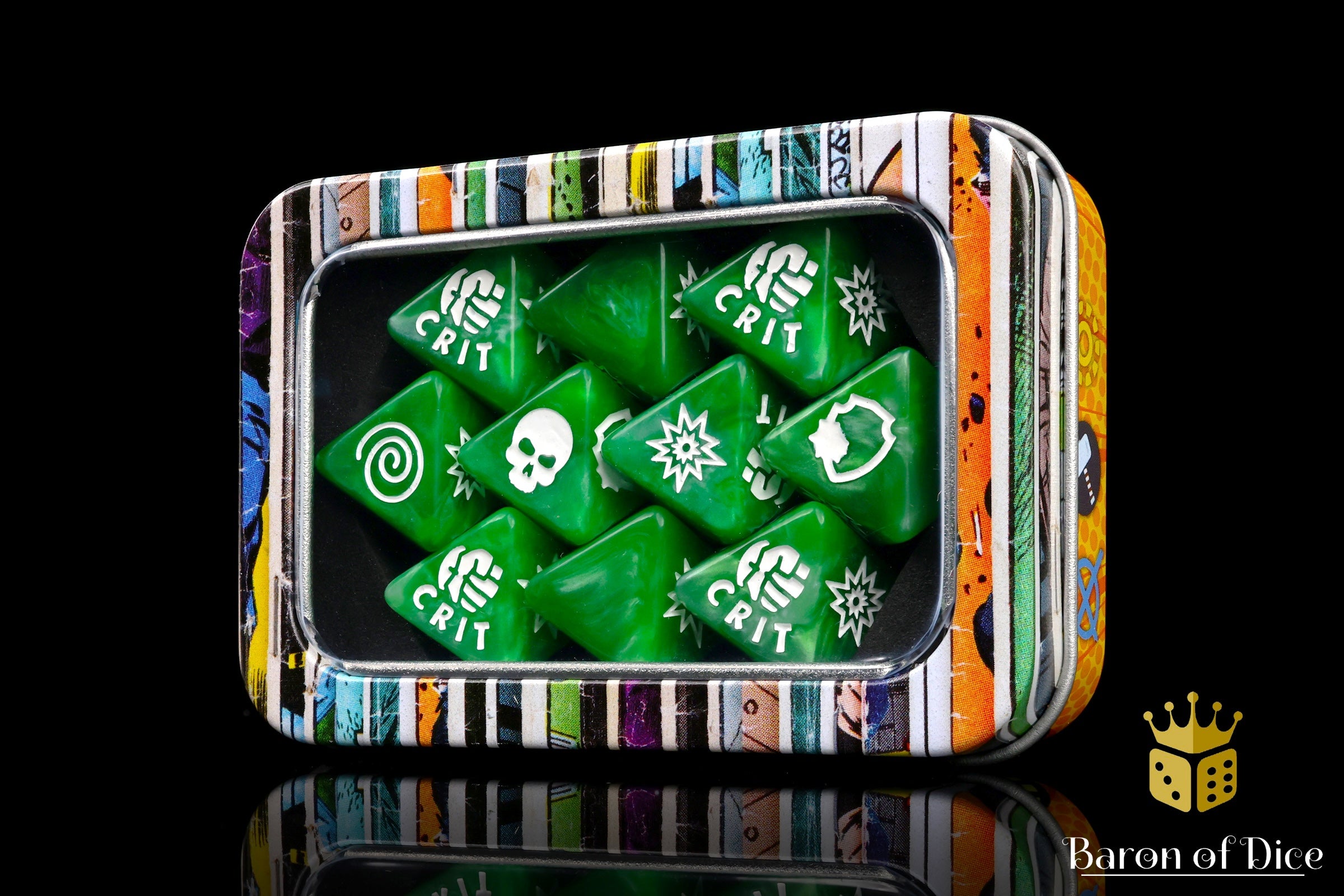 SMASH! D8 Dice Set | Baron of Dice | Comic Book Collection