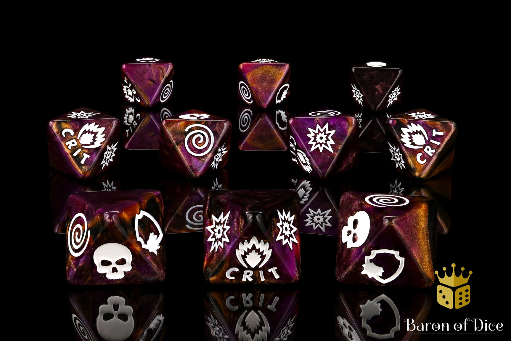 Sunburst D8 Dice Set