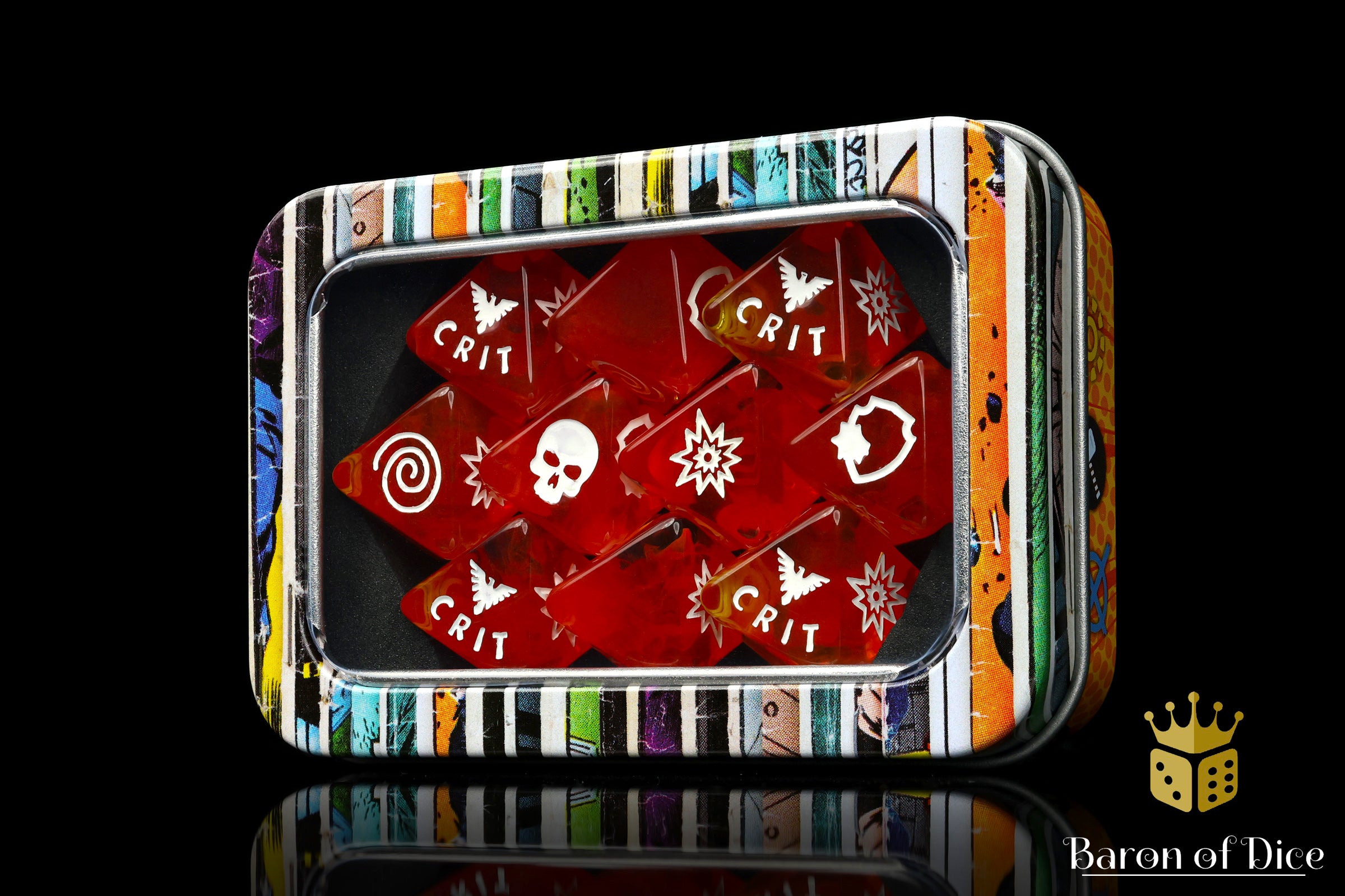 Phoenix D8 Dice Set | Baron of Dice | Comic Book Collection