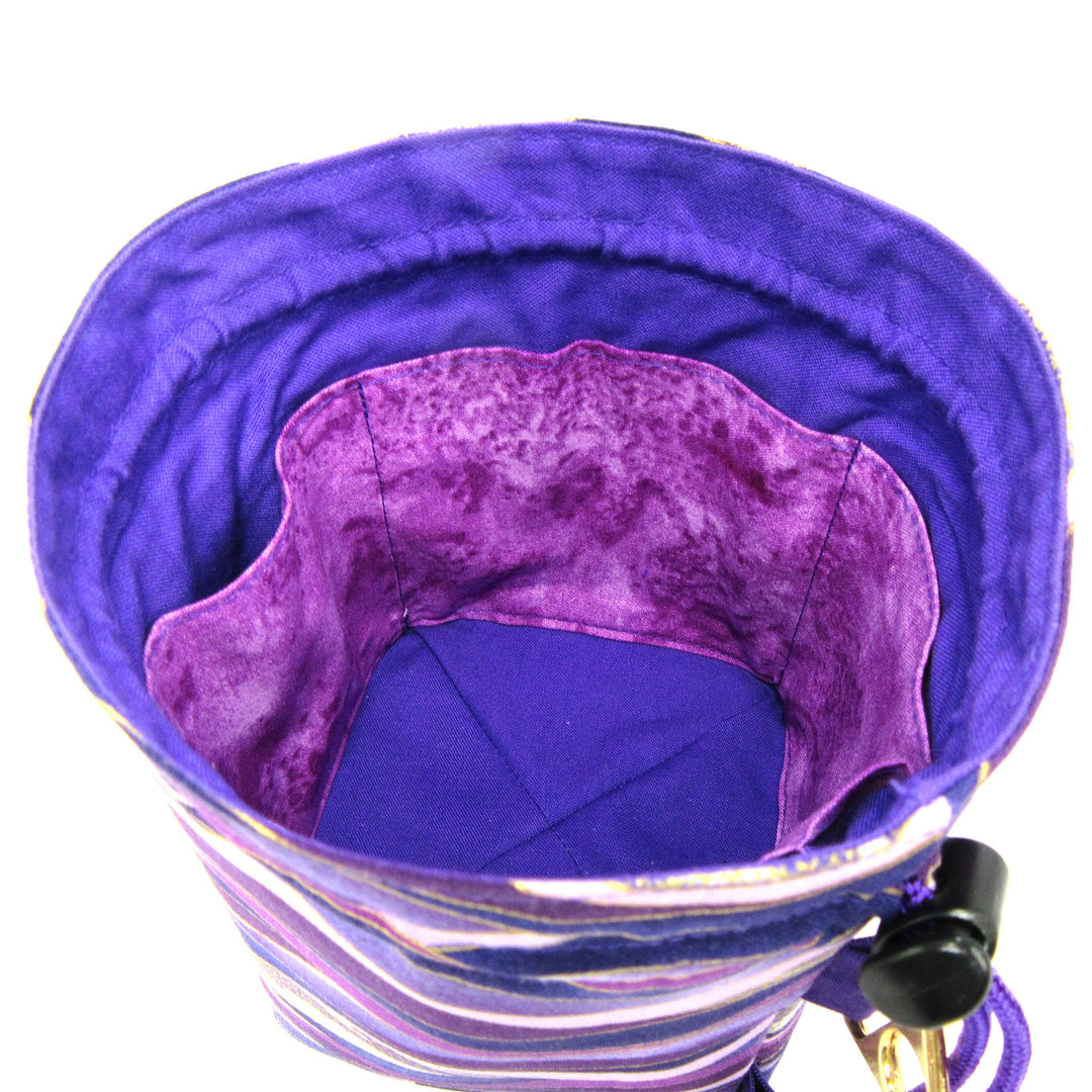 Purple Waves Dice Bags