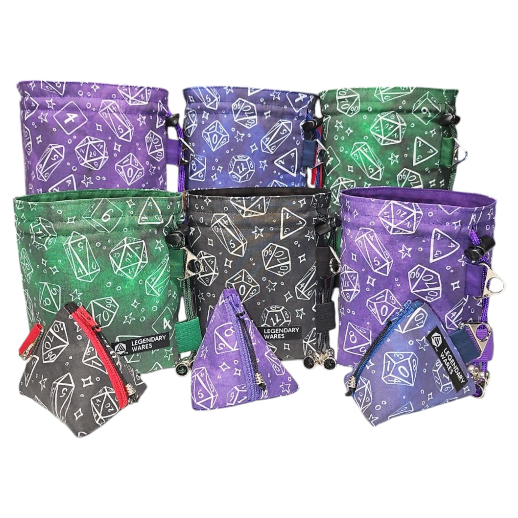 Polyhedral Magic Dice Bags