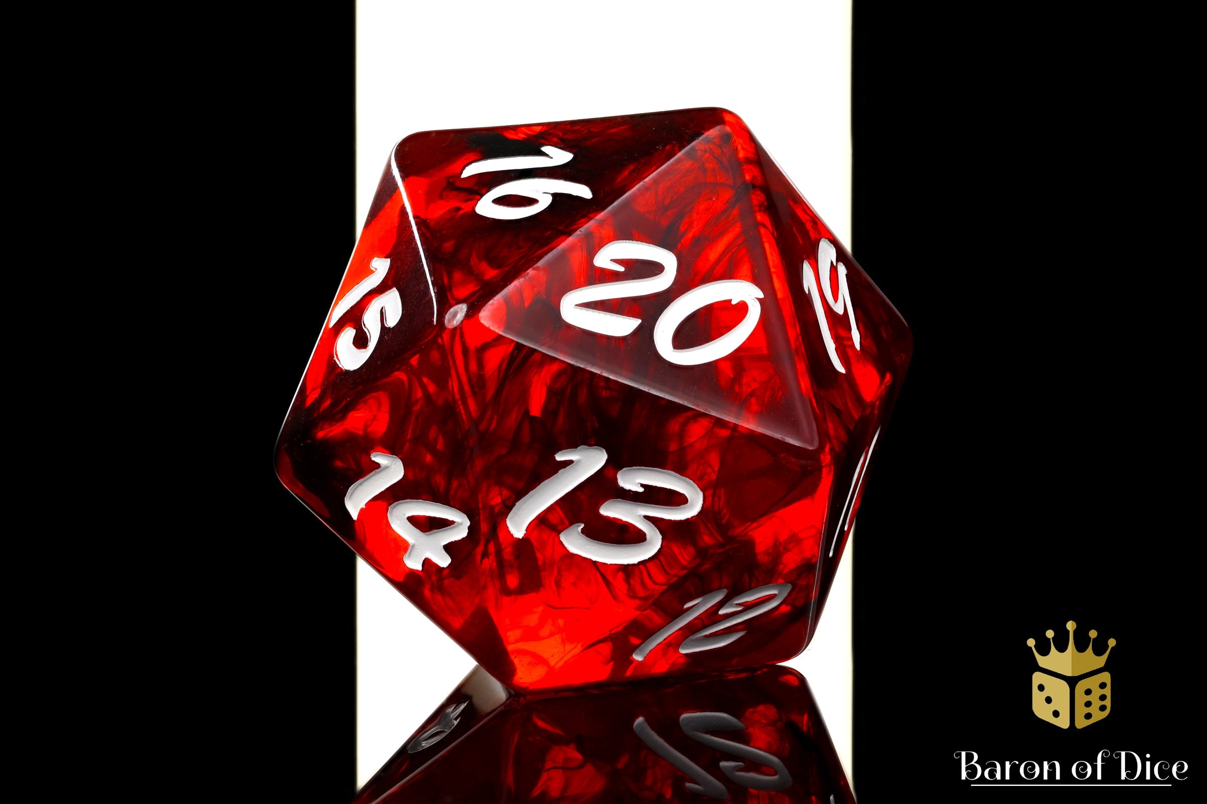 Big A** D20 - Red Fire | Baron of Dice | Wargaming & More