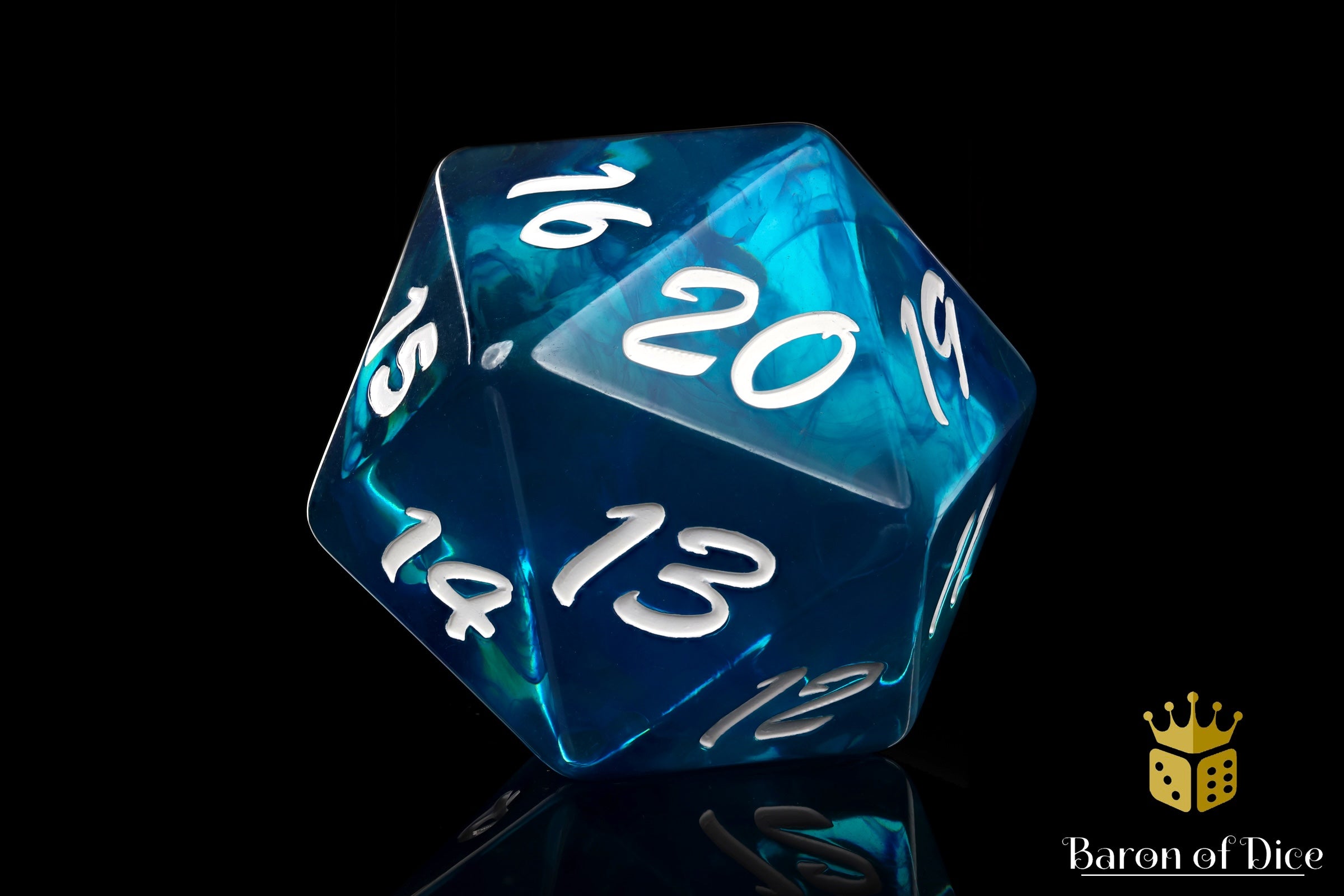 Big A** D20 - Blue Island | Baron of Dice | Wargaming & More