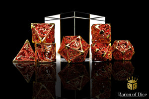 Dragons of Legend Metal RPG Dice Set - 7 Pieces