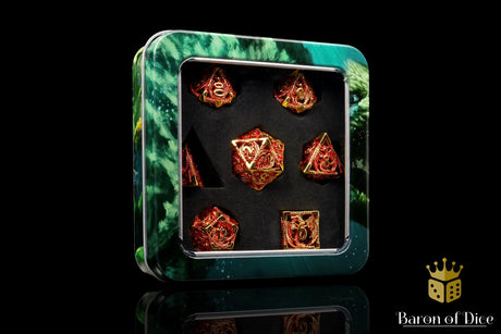 Dragons of Legend Metal RPG Dice Set - 7 Pieces