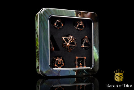 Bronze Kraken Metal RPG Dice Set - 7 Pieces