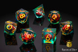 Christmas Rumble Sharp RPG Dice Set - 7 Pieces