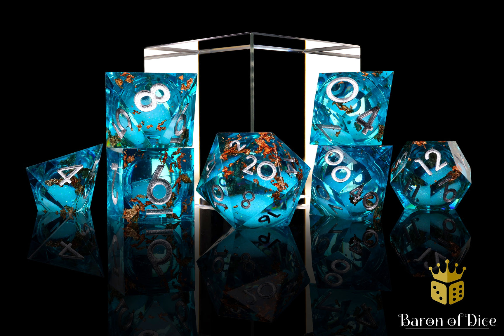 Sunken Treasure Liquid Core RPG Dice Set - 7 Pieces