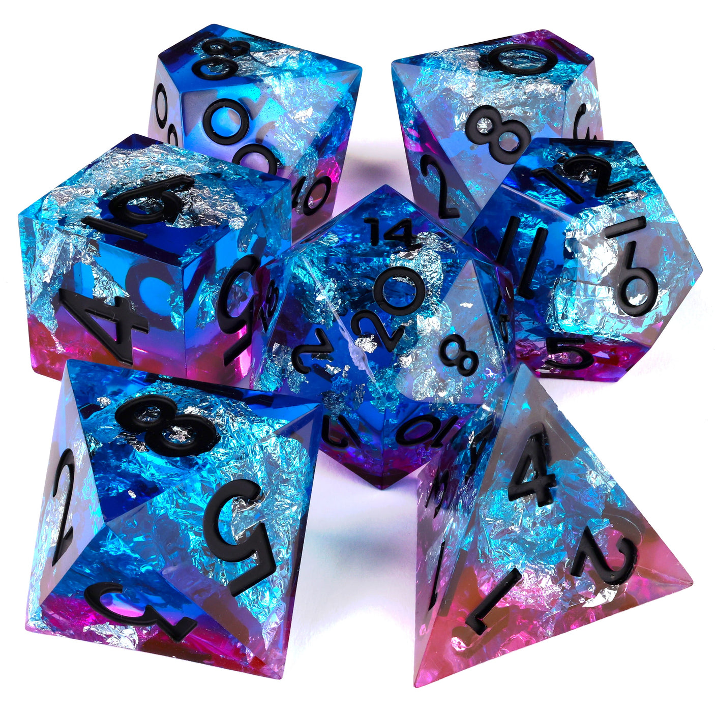 Electric Rave RPG Dice Set - 7 Pieces
