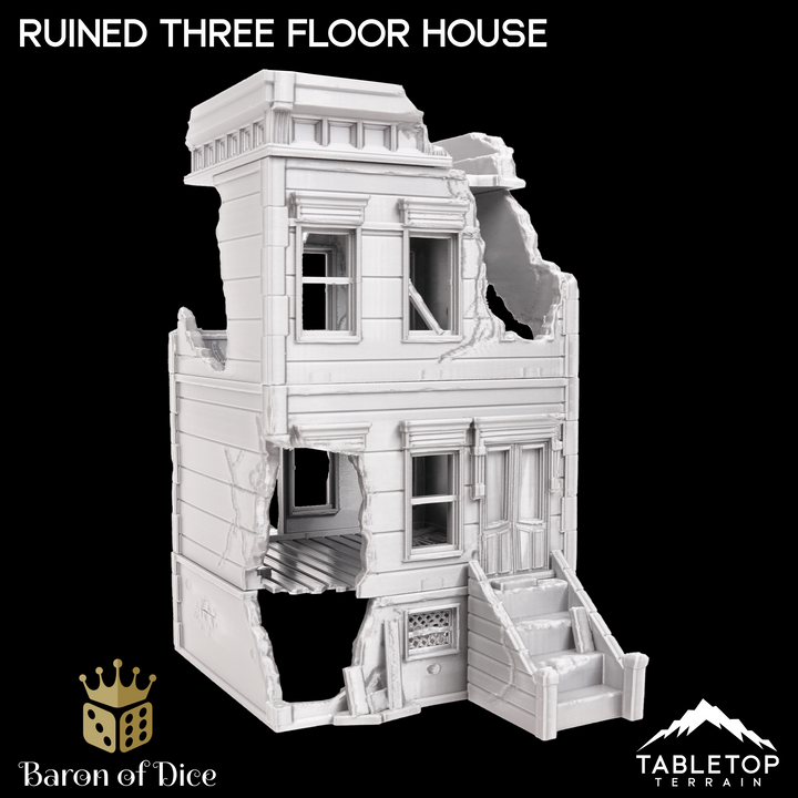 Ruined Three Floor House - Marvel Crisis Protocol Ruins
