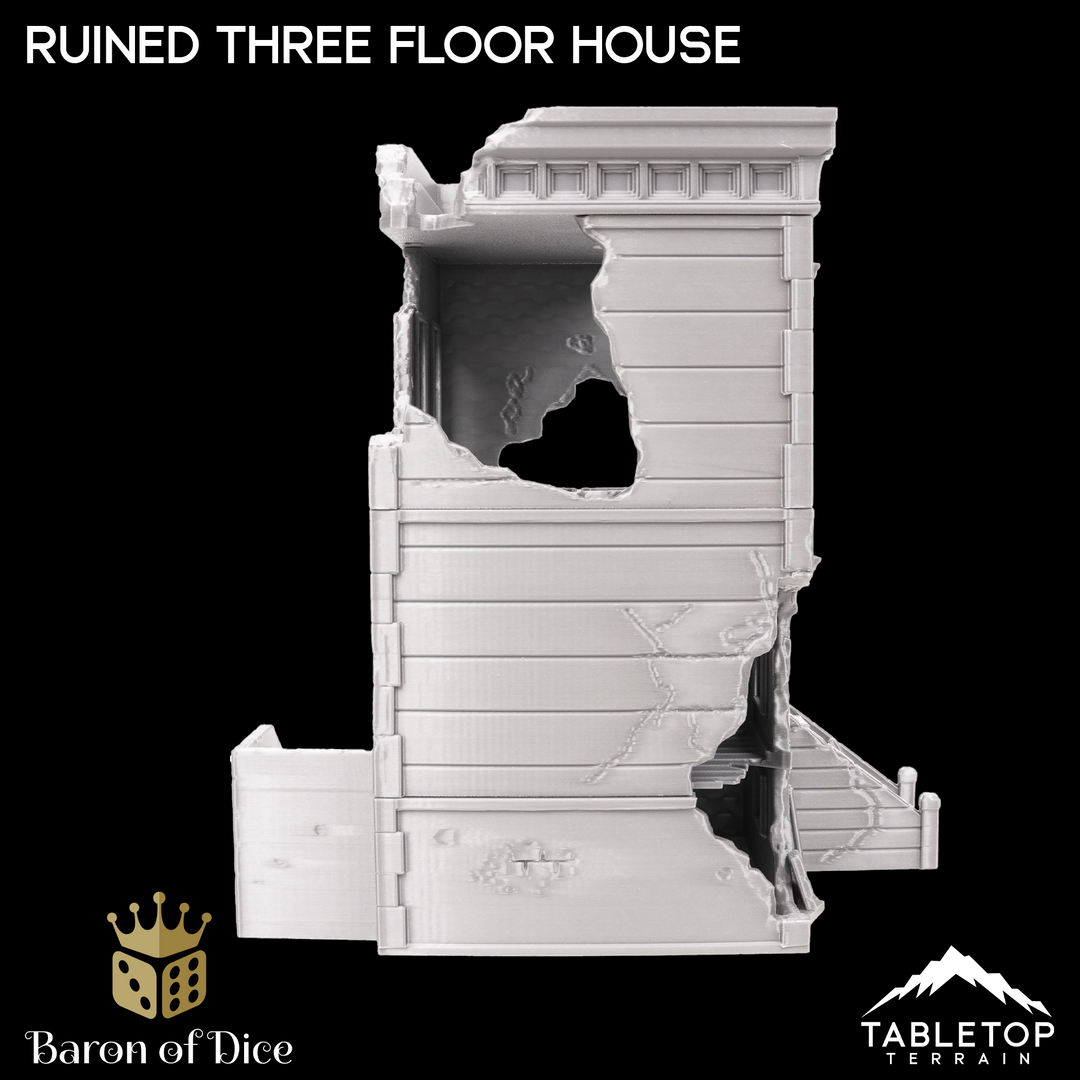 Ruined Three Floor House - Marvel Crisis Protocol Ruins