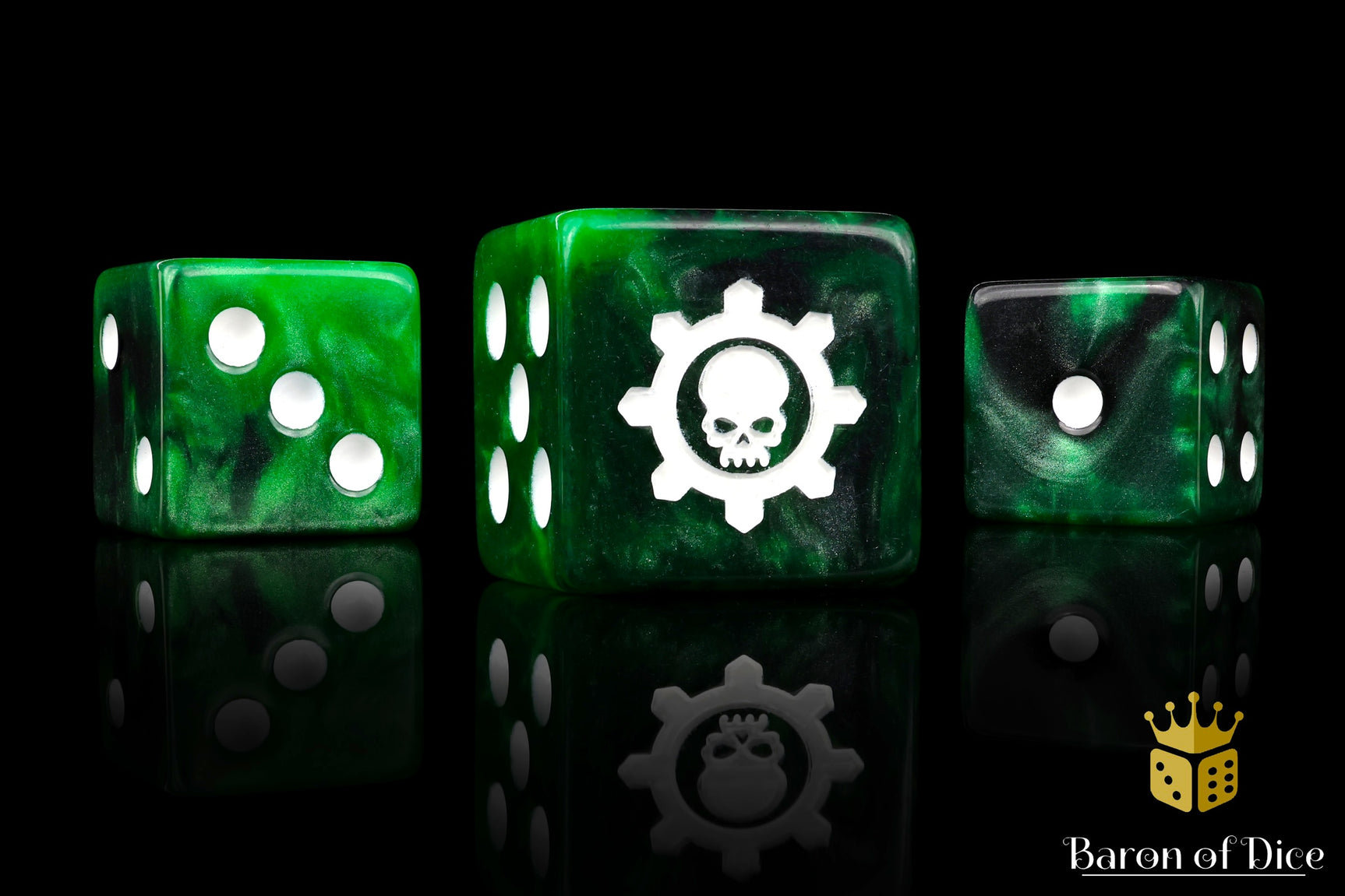 Green Cog Dice