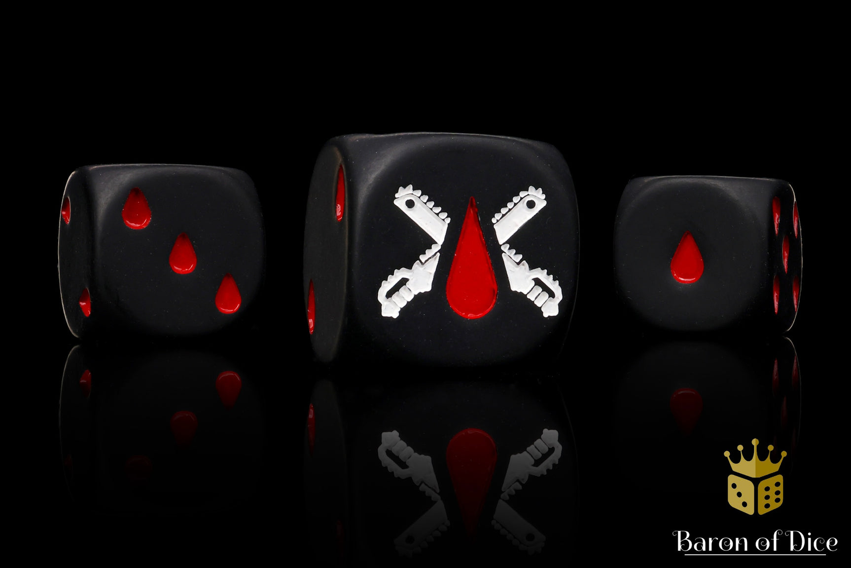 Chain Blades Dice - Matte Black