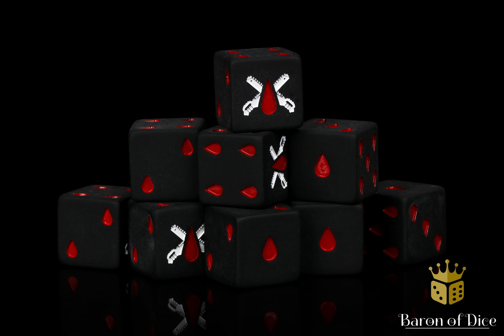 Chain Blades Dice - Matte Black