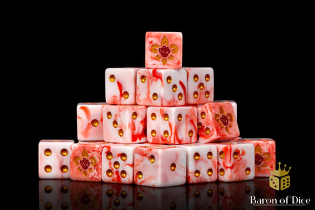 Fleur De Lis Dice - Bloody Rose