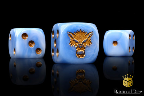 Ice Wolf 16mm Dice