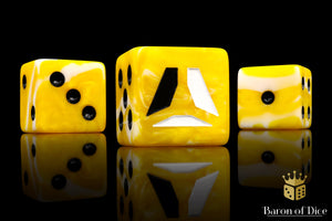 Official AlphaCast, Yellow 16mm Dice