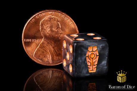 Day of the Dead Dice - Orange Coffin