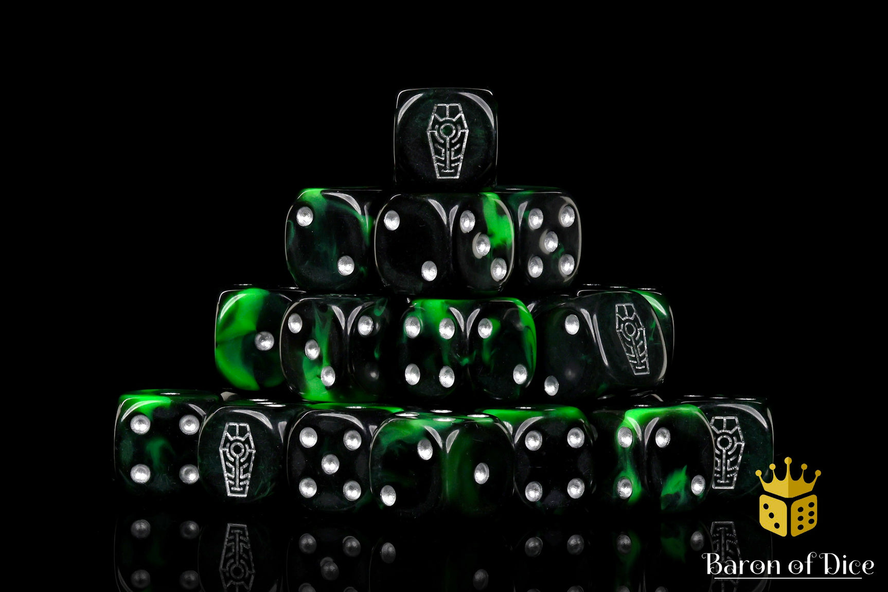 Day of the Dead Dice - Silver Coffin