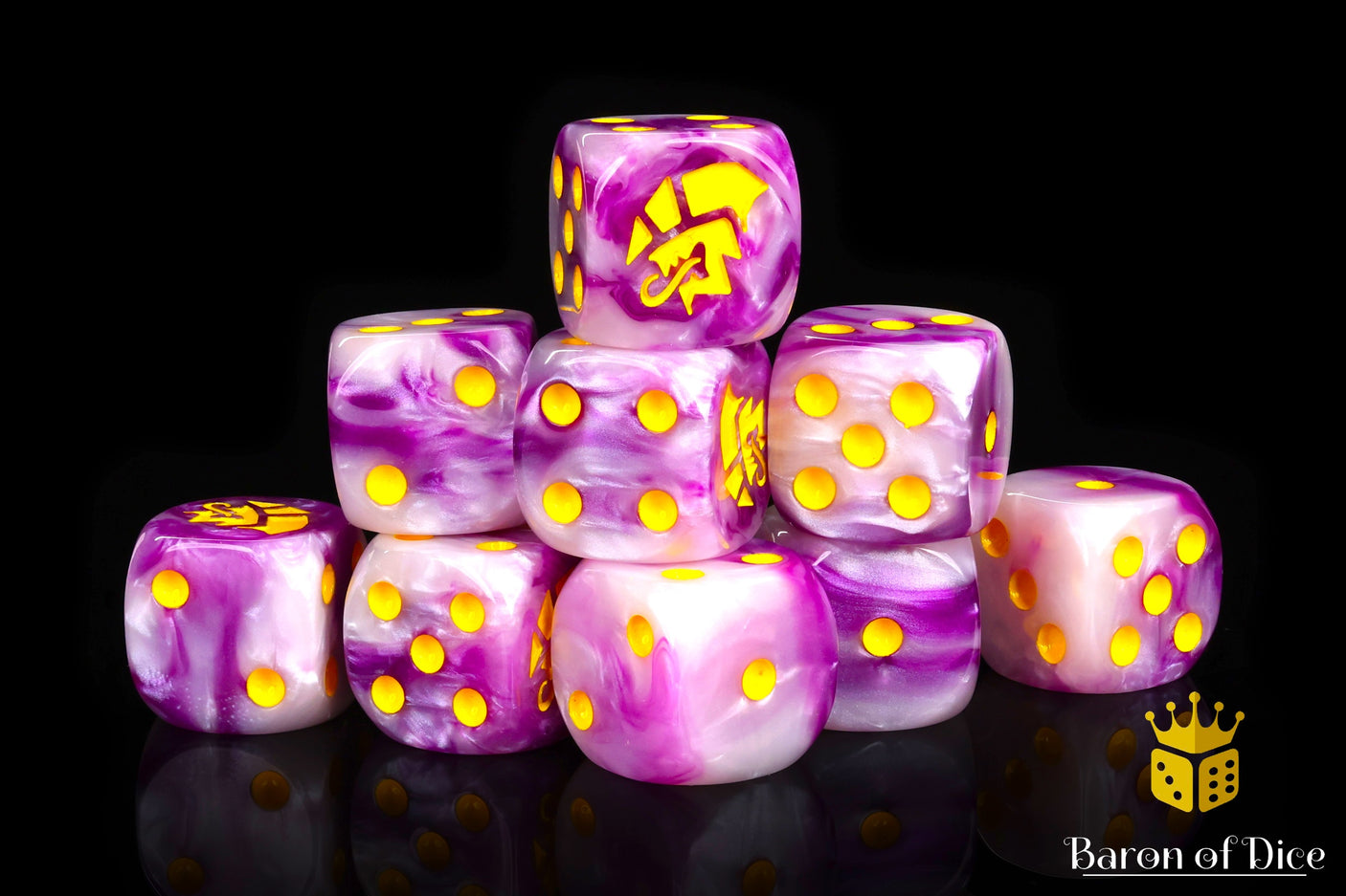 Alien Dice | Purple & Yellow